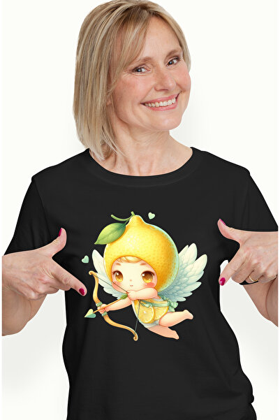 StoryGift Romania Tricou Femei cu un bebelus cu cap de lamaie, ilustratie, ar...