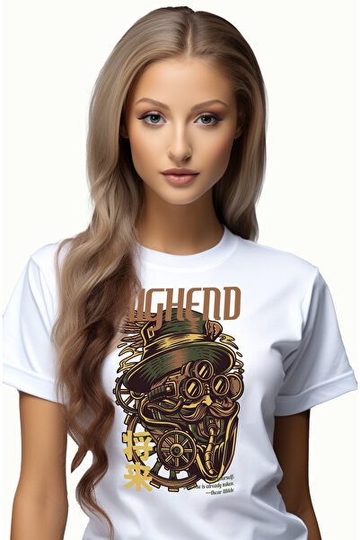 StoryGift Romania Tricou Femei Cu Masinarie Cu Palarie Inalta Si Mustata, Tex...