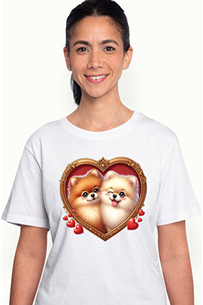 StoryGift Romania Tricou Femei cu o catelusa si un catel care stau intr-un ca...