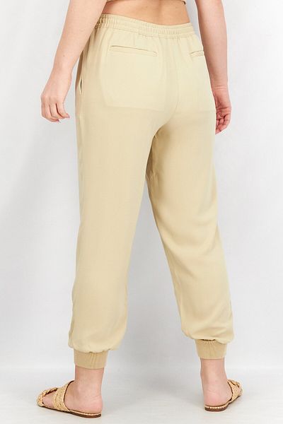Ralph Lauren Women Regular Fit Plain Drawstring Jogger Pant, Beige