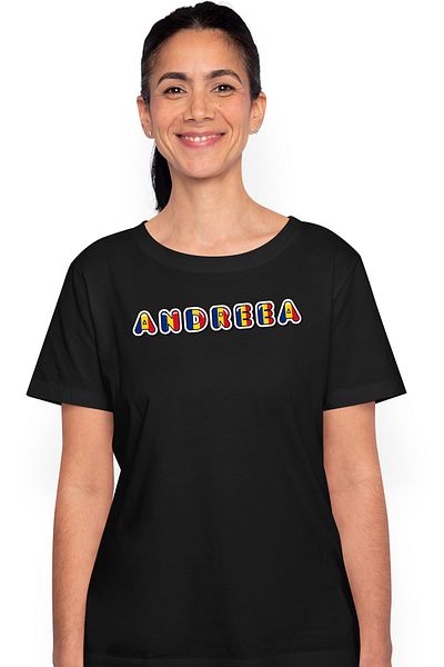 StoryGift Romania Tricou Femei Cu Numele Andreea, Romania, Suporter, Steagul Romaniei, Patriot, c BLK_M