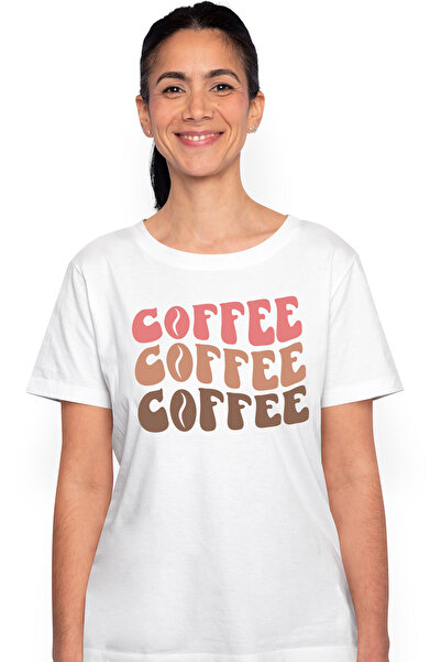 StoryGift Romania Tricou Femei Cu Text In Engleza Coffee, Ceasca Mare De Cafe...