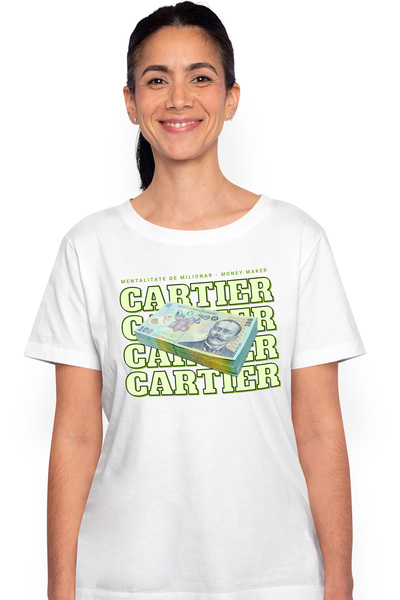 StoryGift Romania Tricou Femei - 100 Lei Romanesti, Cu Imprimeu Pe Fata, 100%...