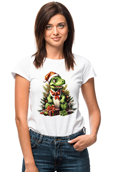 StoryGift Romania Tricou Femei cu un pui de dinozaur fericit, ilustratie, a primit cadouri, recuno WHT_XS