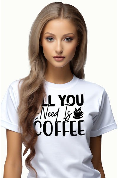 StoryGift Romania Tricou Femei pentru iubitorii de cafea cu mesajul in englez...