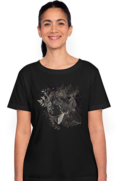 StoryGift Romania Tricou Femei cu o fata de femeie, ilustratie, serioasa, art...