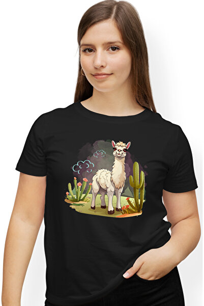 StoryGift Romania Tricou Femei cu lama, vesela, zambet, cactusi, natura, ilus...