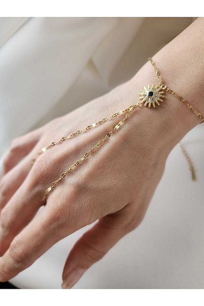 ZÜLİSCH Steel Shahmeran Blue Zircon Stone Gold Stainless Water Resistant