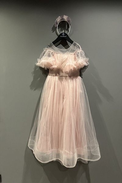 HAUSEkids 6-10 Ani Rochie pentru Fata Sugar Pollyana-Pudra