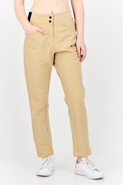 adidas Women Sportswear Fit Terrex Utilitas Soft Shell Outdoor Tactical Pants, Tan
