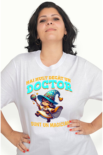 StoryGift Romania Tricou Femei Fata Cu Palarie De Vrajitoare Text Mai Mult De...