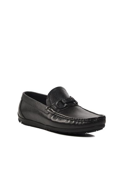 AYAKMOD 505453 m Black Genuine Leather Men's Casual Shoes