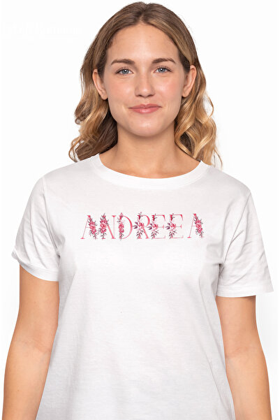 StoryGift Romania Tricou Femei Cu Numele Andreea, Floral, Colorat, Creativ, F...