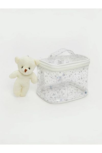 LC Waikiki Lcw Accessories Transparent Children's Handbag with Mixed Plush Toy