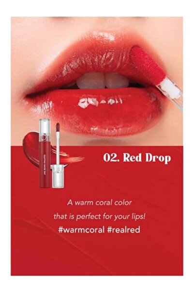 Romand Water Glow Lip Tint by - 02 | RED DROP