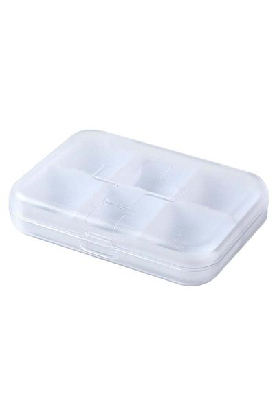 PUFO Square box for organizing medicines, vitamins or supplements, Pufo Medicine, 9 cm, white
