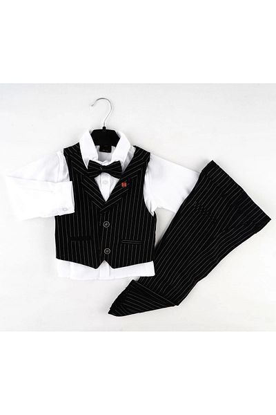 Mc Emirix Kids Wear Suit with Vest Striped