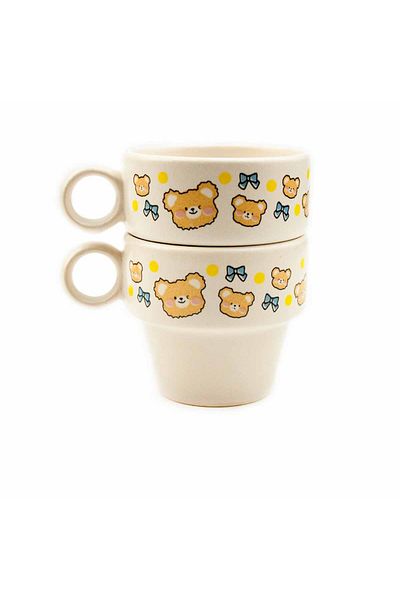 PALTO TASARIM Puppy Set of 2 Espresso Cups - Gift Ceramic Cup