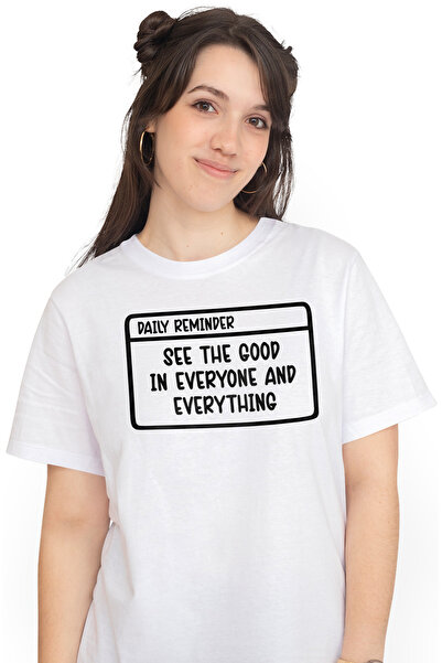 StoryGift Romania Tricou Femei cu text care te indeamna sa vezi ceea ce este ...