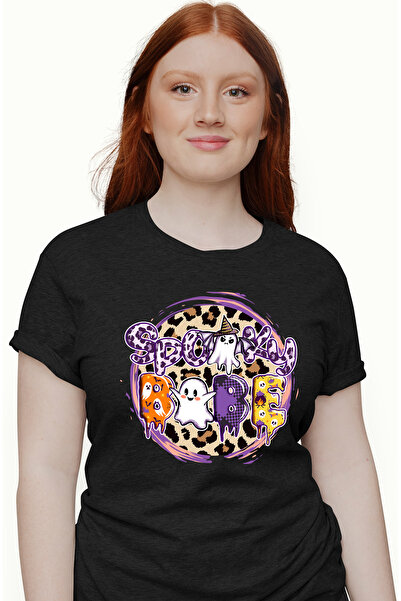 StoryGift Romania Tricou Femei cu mesajul "Spooky babe", ilustratie, Hallowee...