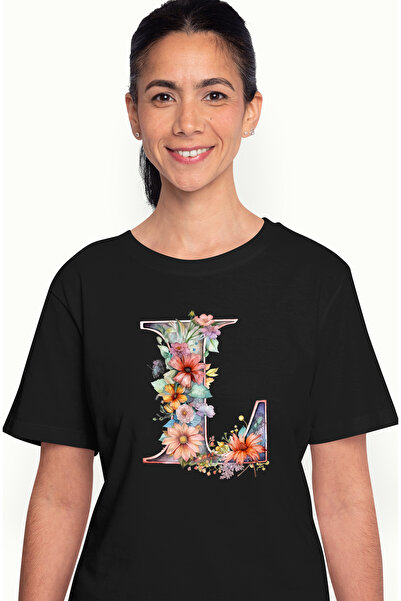 StoryGift Romania Tricou Femei cu litera "L", ilustratie, pentru copii, scoal...