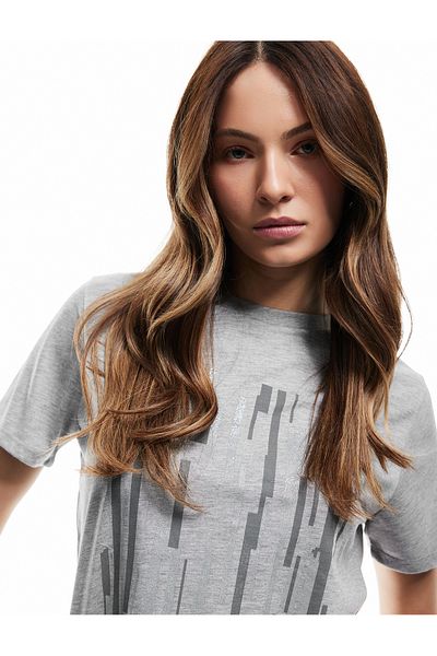 Koton Crew Neck Short Sleeve Graphic Print T-Shirt
