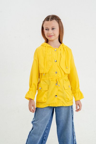 HAUSEkids 4-16 Years Cat Polina Water Repellent Girl's Raincoat-Yellow