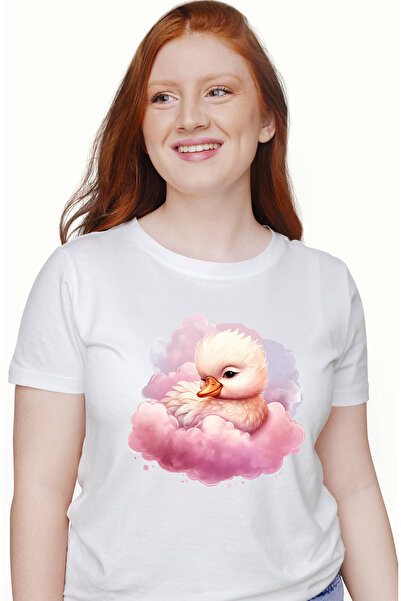 StoryGift Romania Tricou Femei cu o ratusca somnoroasa, norisori, ora de culc...