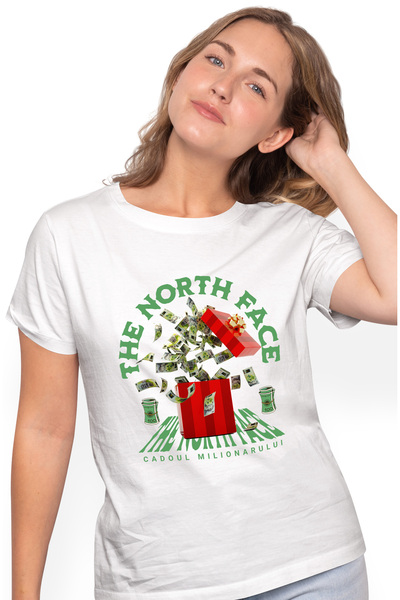 StoryGift Romania Tricou Femei - Cadoul Milionarului, Cu Imprimeu Pe Fata, 10...