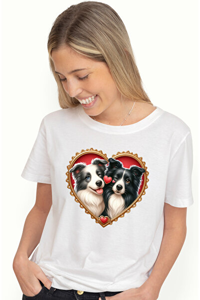 StoryGift Romania Tricou Femei cu o catelusa si un catel, ilustratie, pentru ...