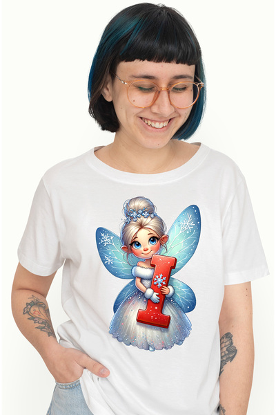 StoryGift Romania Tricou Femei cu o fetita zana care tine litera "I", ilustra...