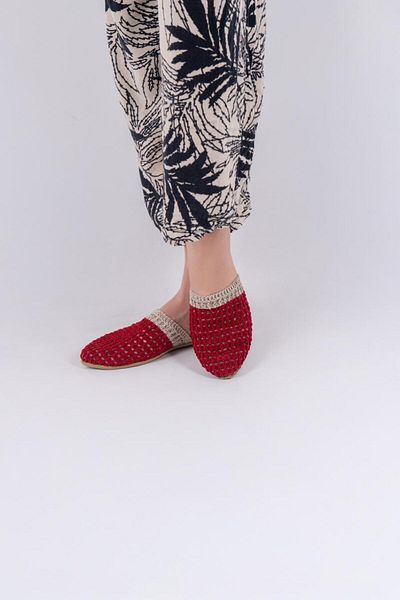 lovitto Closed Toe Colorful Knitwear Women's Slippers