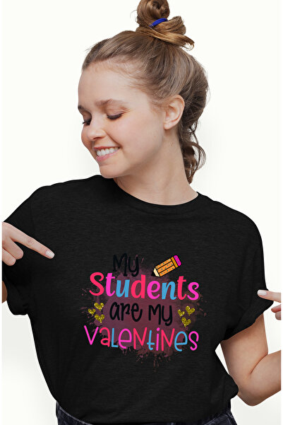 StoryGift Romania Tricou Femei cu mesajul "My Students are my Valentines", el...
