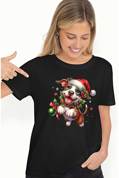 StoryGift Romania Tricou Femei cu un catelus vesel, ilustratie, caciula de Cr...