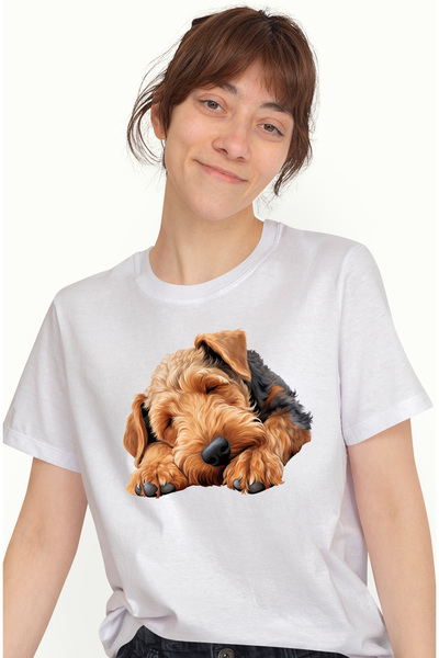 StoryGift Romania Tricou Femei cu un catel care doarme, oboseala, epuizare, f...