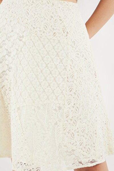 Ralph Lauren Women Lace Mini Skirt, Cream