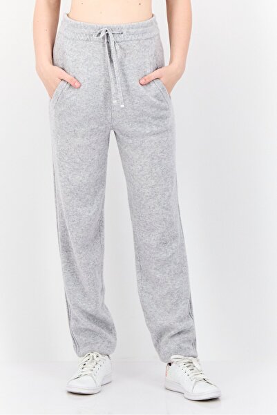 Esprit بنطال رياضي محبوك بقصّة عادية للنساء، رمادي