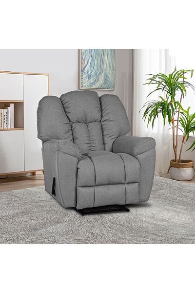 Lazy Vibes Canvas Recliner Chair | Modern Rocking Chair in Luxury Linen Fabric