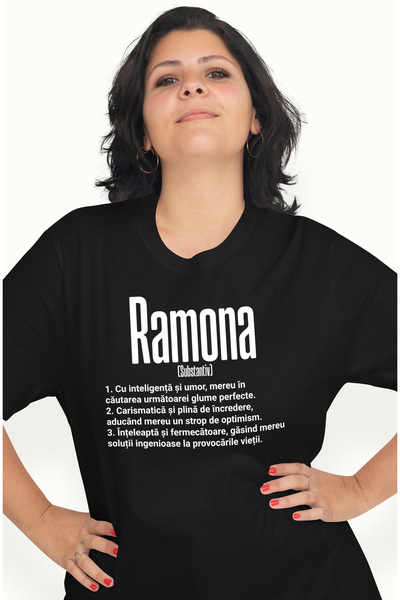 StoryGift Romania Tricou Femei Cu Numele Ramona, si Mesaj Motivational, Glume...