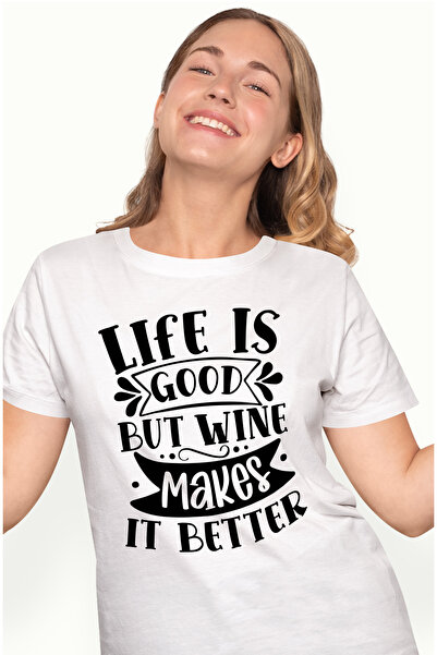 StoryGift Romania Tricou Femei pentru cei care considera ca vinul face viata ...