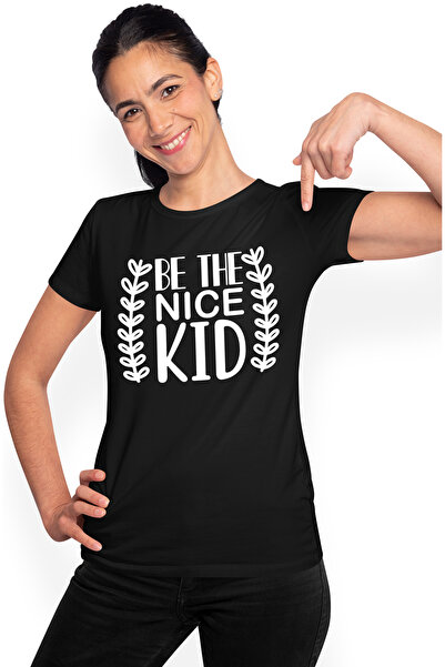StoryGift Romania Tricou Femei cu mesajul in engleza "Be the nice kid" - fii ...