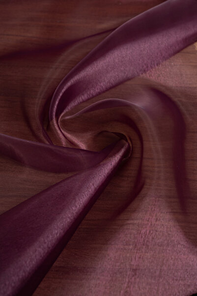 Kumaş Deposu Cam Organze Mürdüm Rengi Kumaş