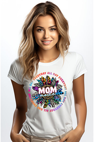 StoryGift Romania Tricou Femei cu mesajul "Mom Mode - All Day Everyday", ilus...