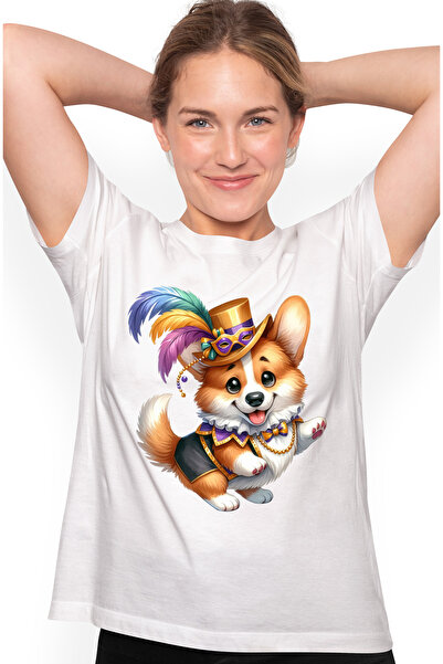 StoryGift Romania Tricou Femei cu un catel care danseaza, ilustratie, palarie...