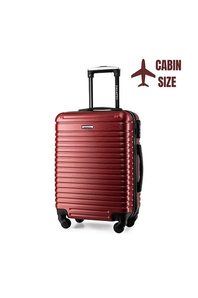 zagatto ® Cabin Trolley, Red, 55x40x20 cm, 35L, 4 Wheels, Wizz/Ryanair, ZG506CRED