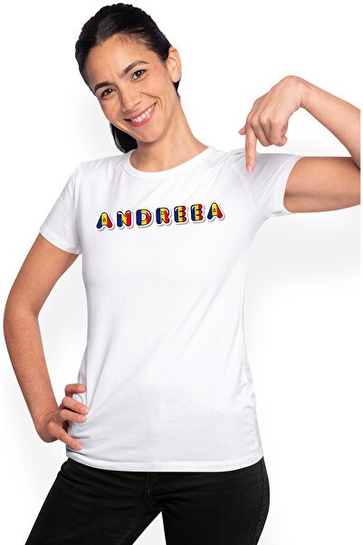 StoryGift Romania Tricou Femei Cu Numele Andreea, Romania, Suporter, Steagul Romaniei, Patriot, c WHT_M