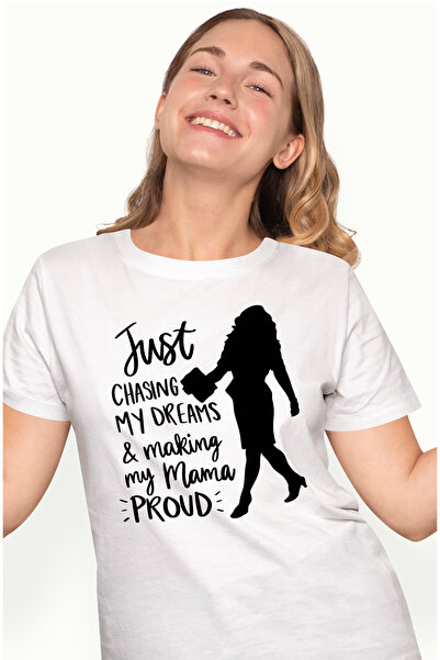 StoryGift Romania Tricou Femei cu o figura de femeie si mesajul "Doar imi urm...