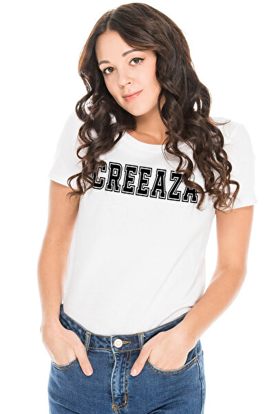 StoryGift Romania Tricou Femei Creeaza, Mesaj Motivational, Text Inspirational, Self Care, cu imp WHT_XL