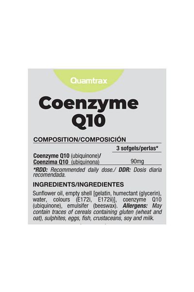 Quamtrax Coenzima Q10 90mg, 60 capsule, Quamtrax, Supliment antioxidanti sportivi