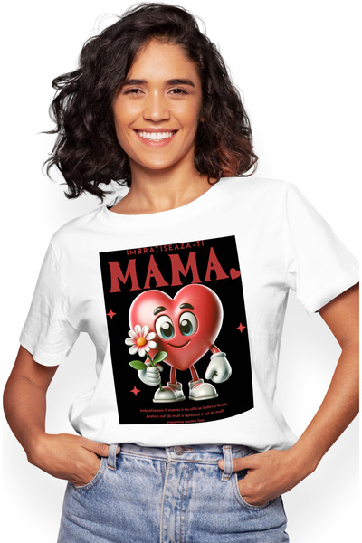 StoryGift Romania Tricou Femei Imbratisare-mama, cea mai buna mama familie cu...